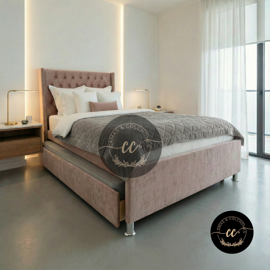 Cama Capitoné Tarima